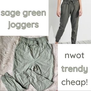 Sage green joggers HOLLISTER